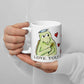 かわいいな NYのカッパ "LOVE YOU, MY LOVE!" NYの河童 かっぱ コーヒー マグカップ NY Kappa Love You, My Love Coffee Mug Cup Handle Left 2