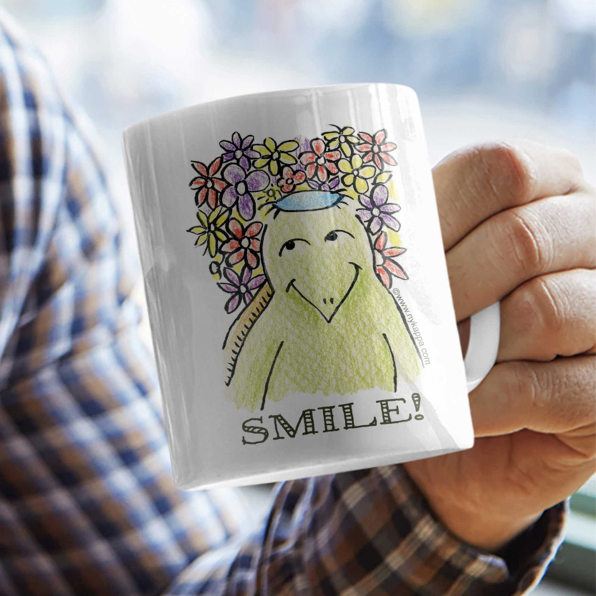 かわいいな NYのカッパ "SMILE!" NYの河童 かっぱ コーヒー マグカップ NY Kappa Smile Coffee Mug Cup2