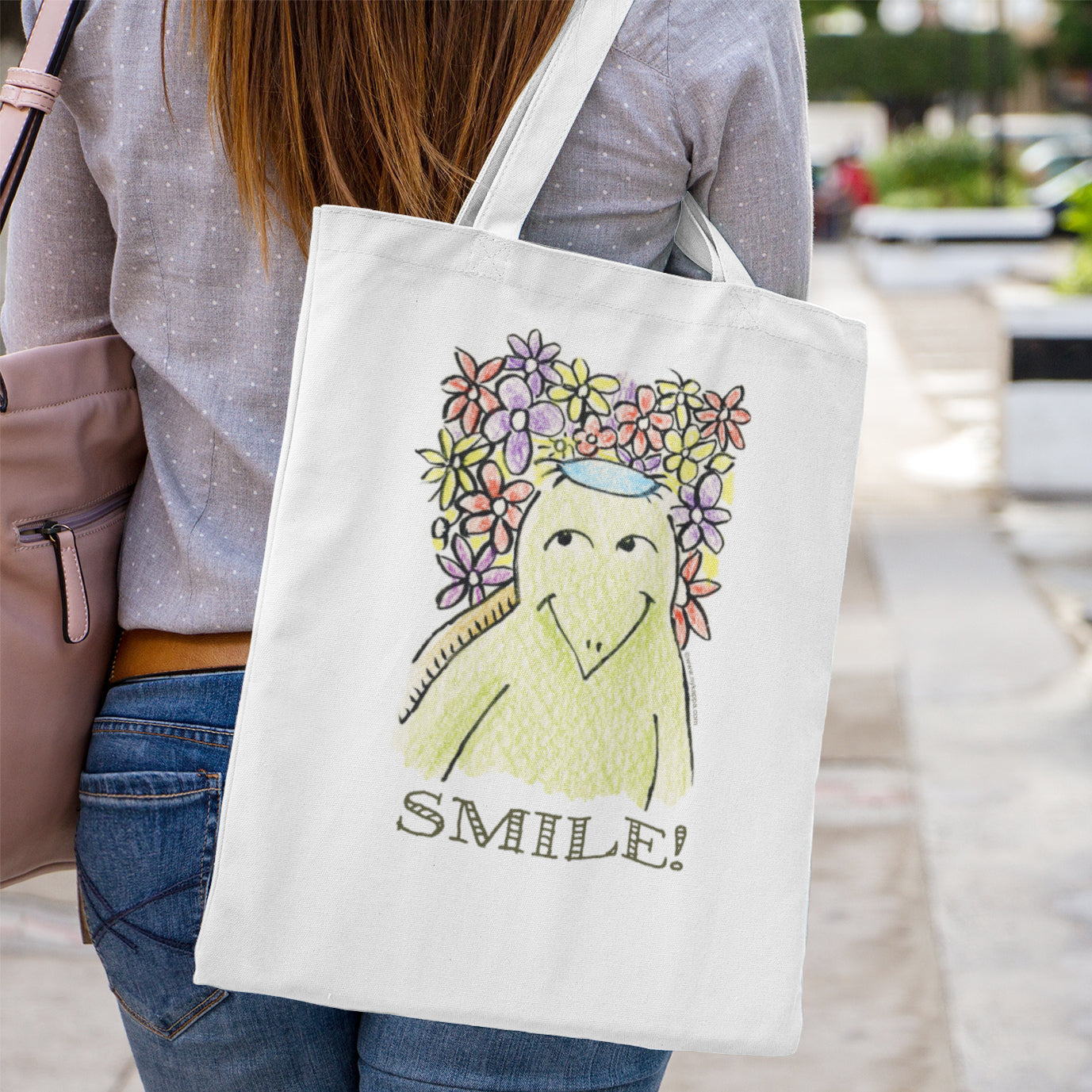 かわいいなカッパ "SMILE!" NYの河童 トートバッグ