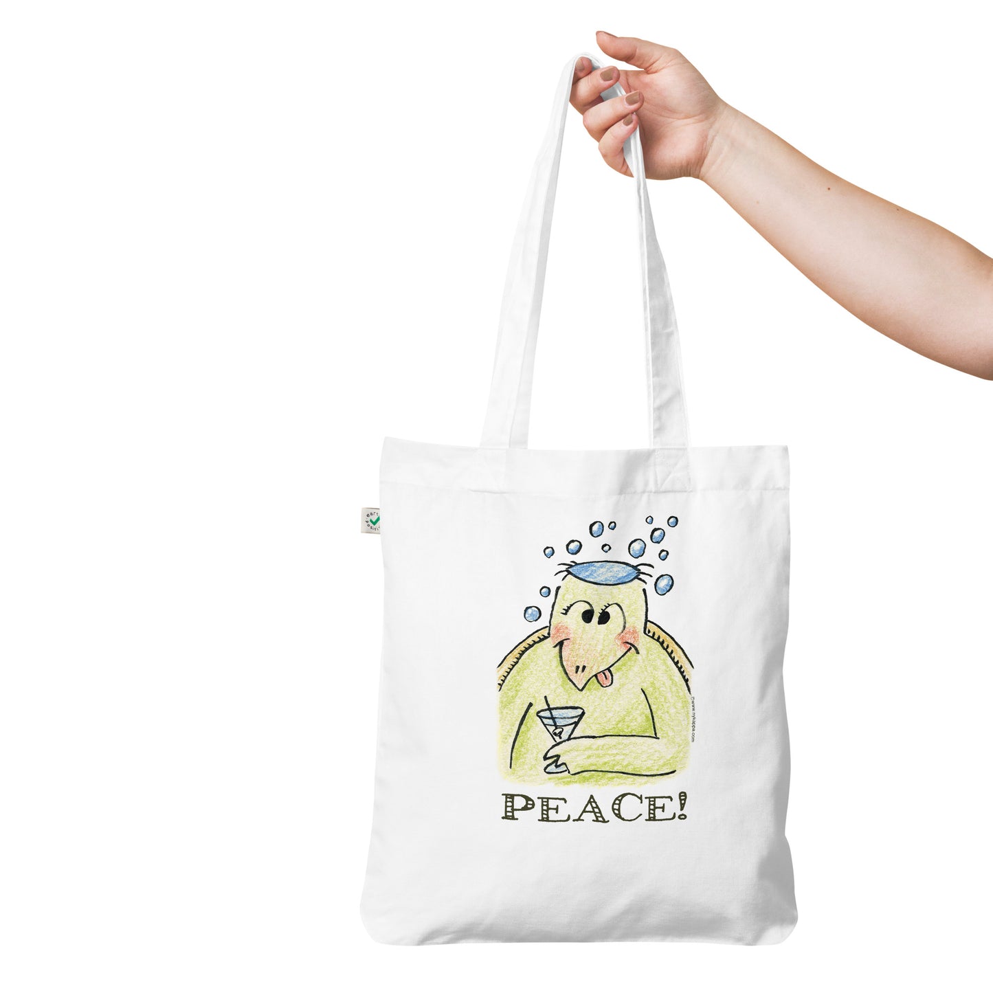 かわいいなカッパ "PEACE!" NYの河童 トートバッグ