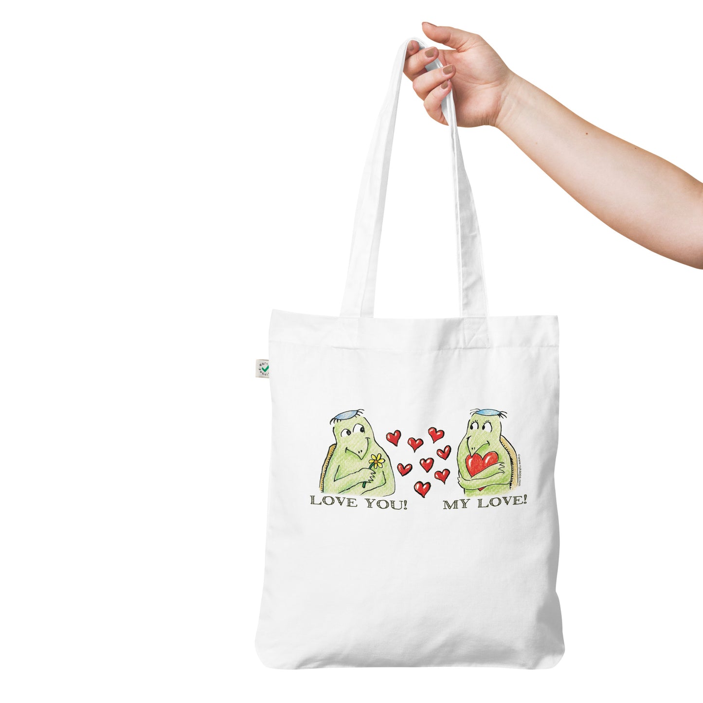 かわいいなカッパ "LOVE YOU, MY LOVE!" NYの河童 トートバッグ