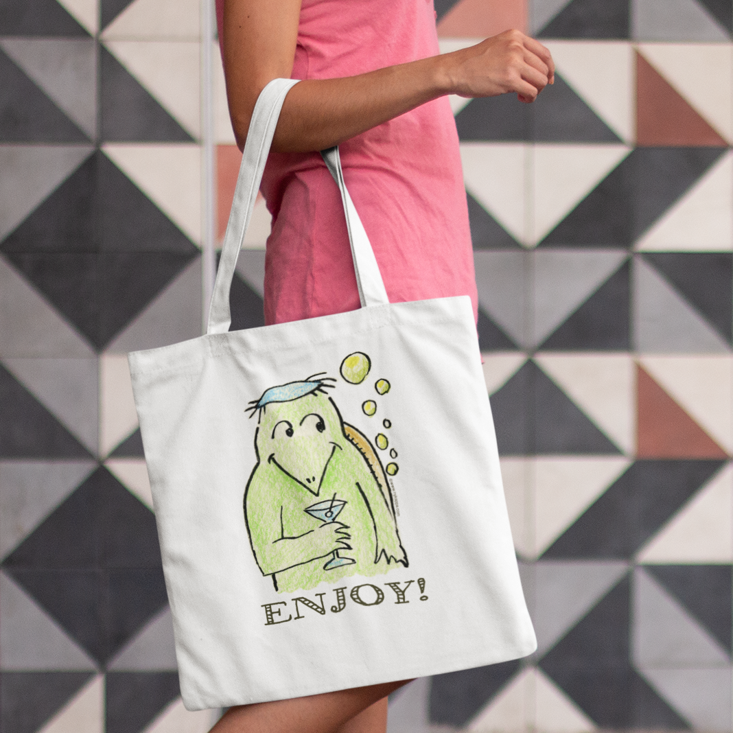 かわいいなカッパ "ENJOY!" NYの河童 トートバッグ