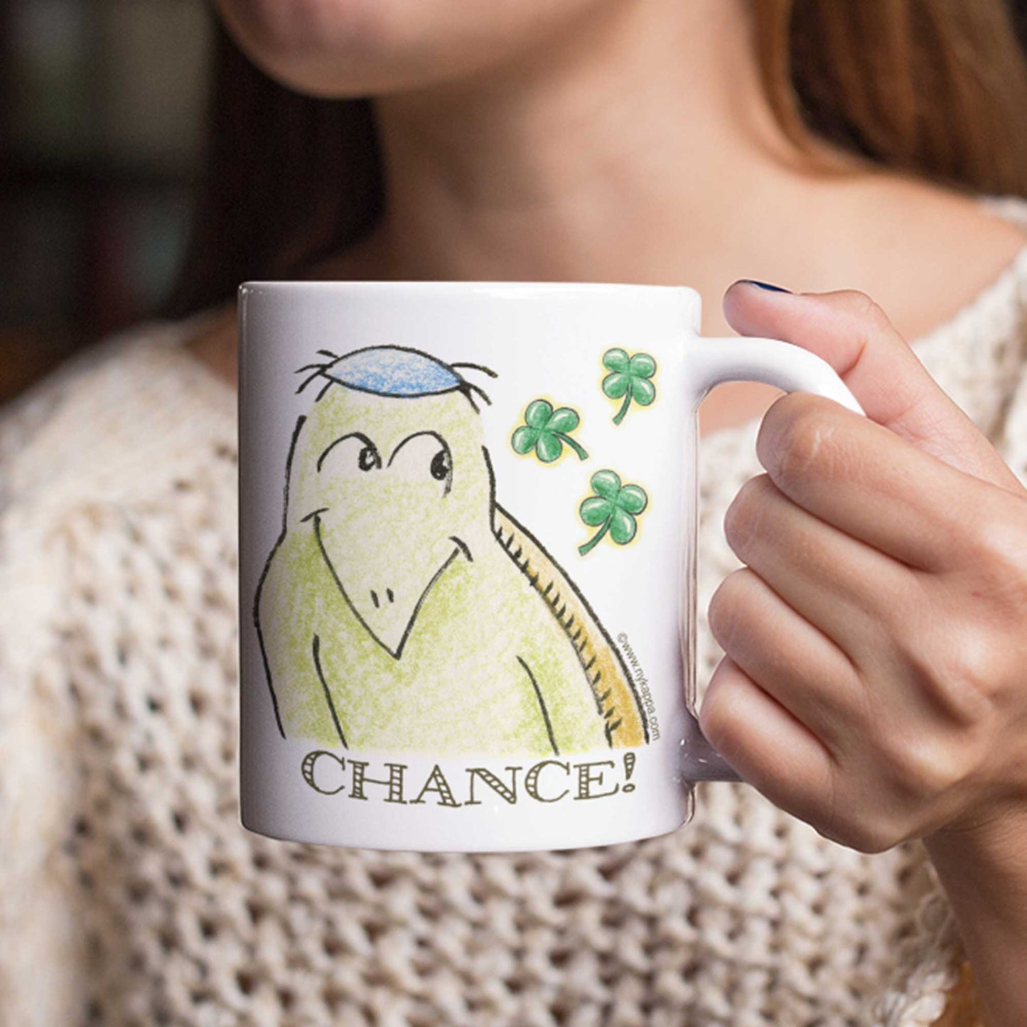 かわいいなNYのカッパ "CHANCE!" NYの河童 コーヒー マグカップ NY Kappa Chance Coffee Mug Cup 1