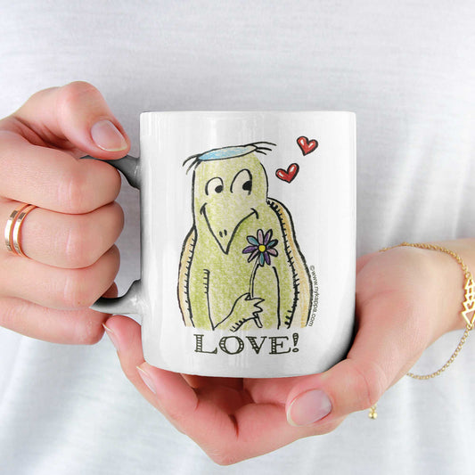 かわいいな NYのカッパ "LOVE!" NYの河童 かっぱ コーヒー マグカップ NY Kappa Love Coffee Mug Cup 1
