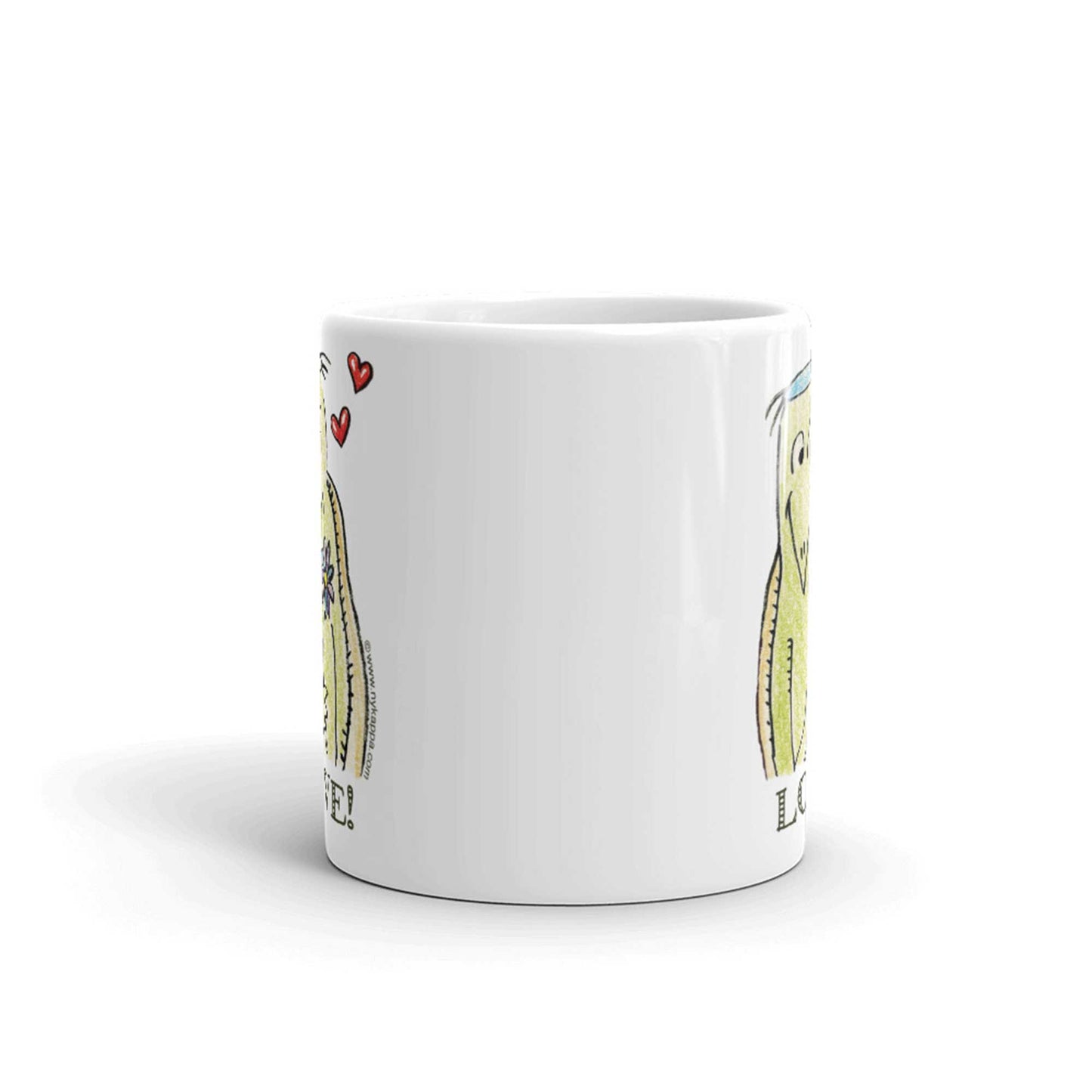 かわいいな NYのカッパ "LOVE!" NYの河童 かっぱ コーヒー マグカップ NY Kappa Love Coffee Mug Cup Front View