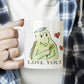 かわいいな NYのカッパ "LOVE YOU, MY LOVE!" NYの河童 かっぱ コーヒー マグカップ NY Kappa Love You, My Love Coffee Mug Cup 1
