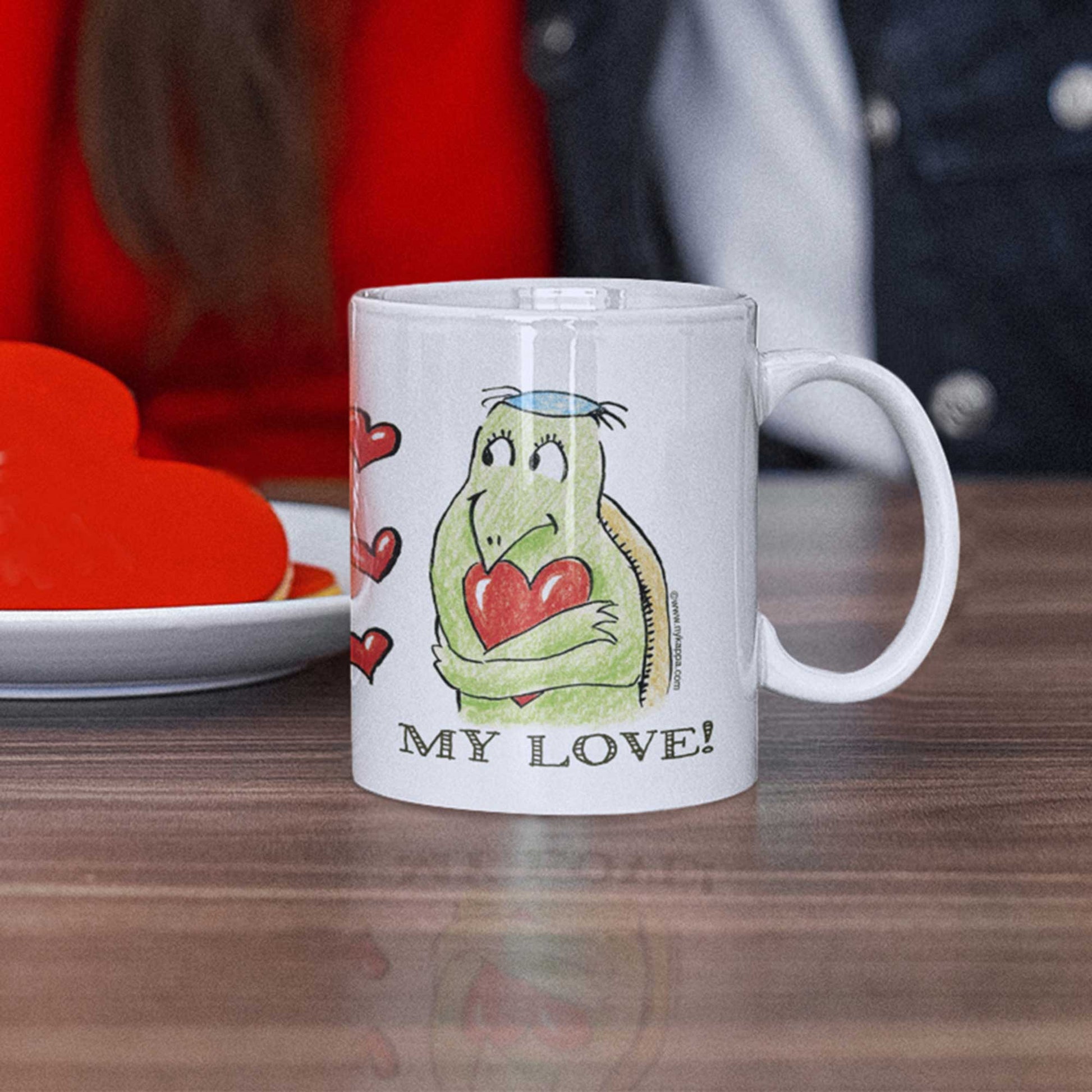 かわいいな NYのカッパ "LOVE YOU, MY LOVE!" NYの河童 かっぱ コーヒー マグカップ NY Kappa Love You, My Love Coffee Mug Cup 2