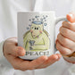 かわいいな NYのカッパ "PEACE!" NYの河童 かっぱ コーヒー マグカップ NY Kappa Peace Coffee Mug Cup 2