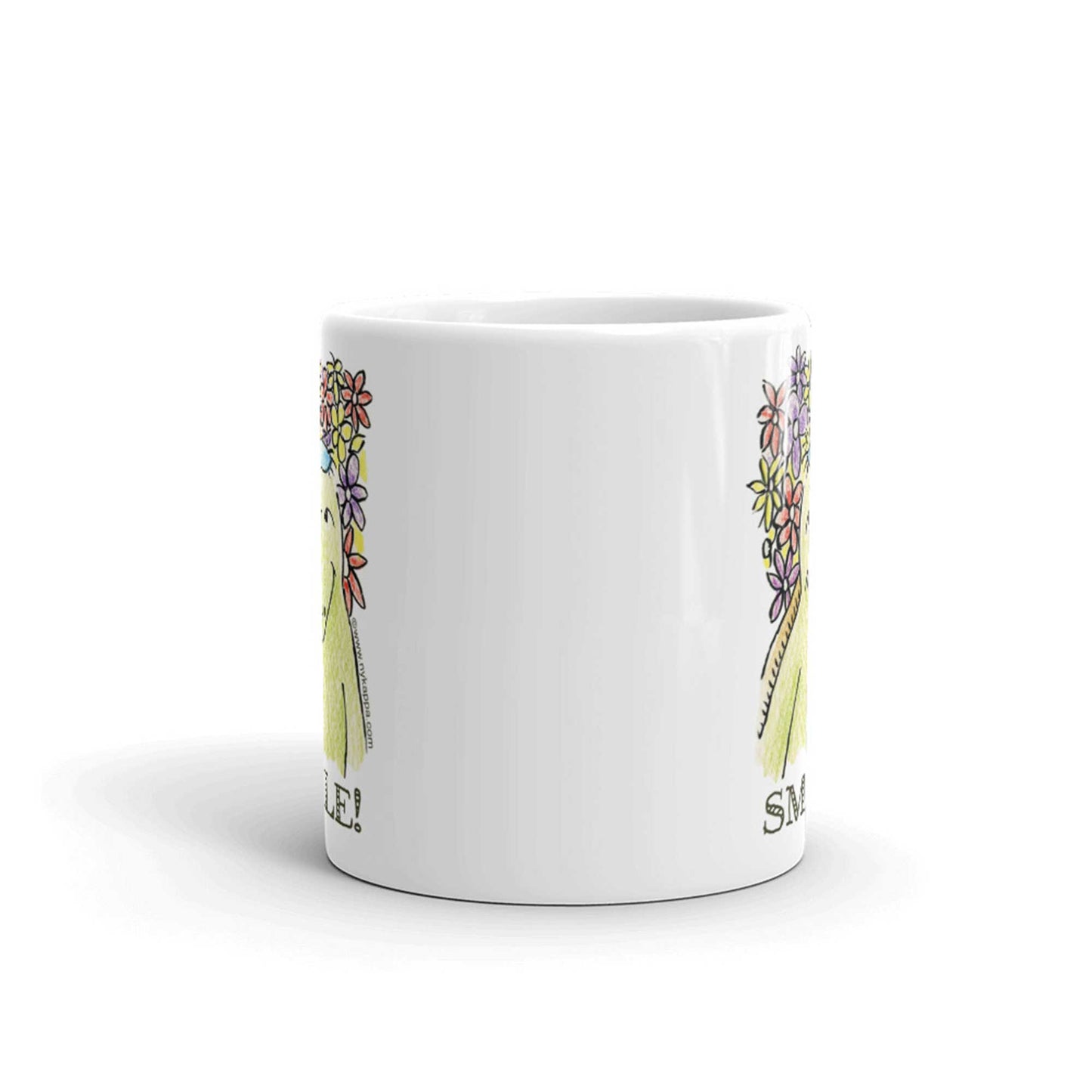 かわいいな NYのカッパ "SMILE!" NYの河童 かっぱ コーヒー マグカップ NY Kappa Smile Coffee Mug Cup Front View