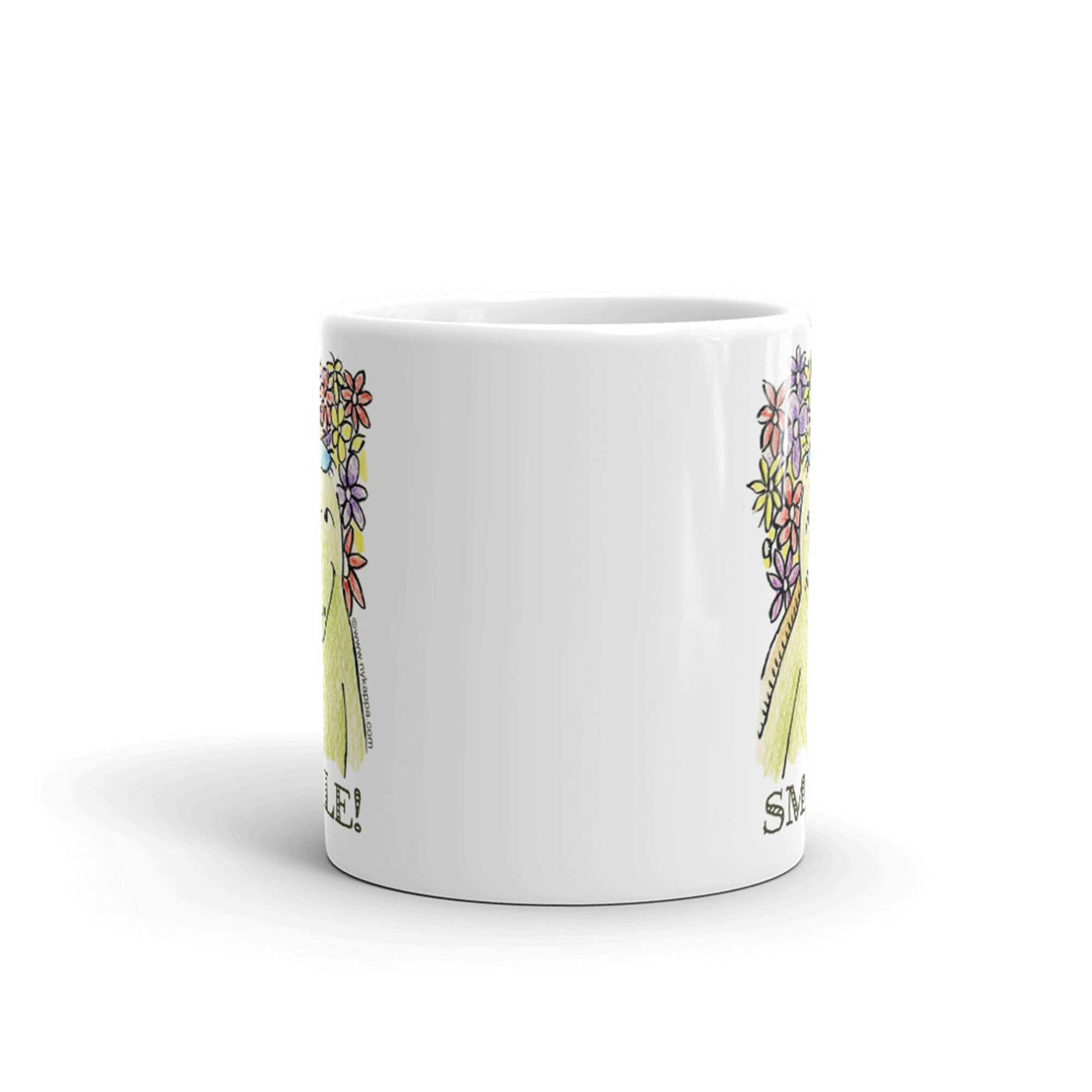 かわいいな NYのカッパ "SMILE!" NYの河童 かっぱ コーヒー マグカップ NY Kappa Smile Coffee Mug Cup Front View
