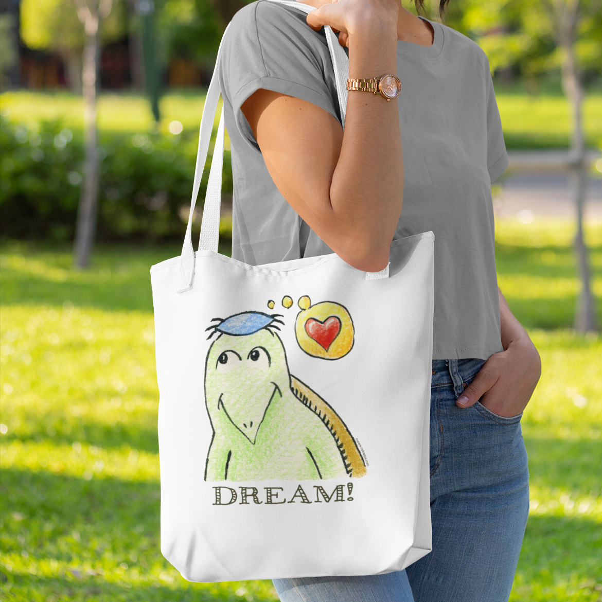 かわいいなカッパ "DREAM!" NYの河童 トートバッグ