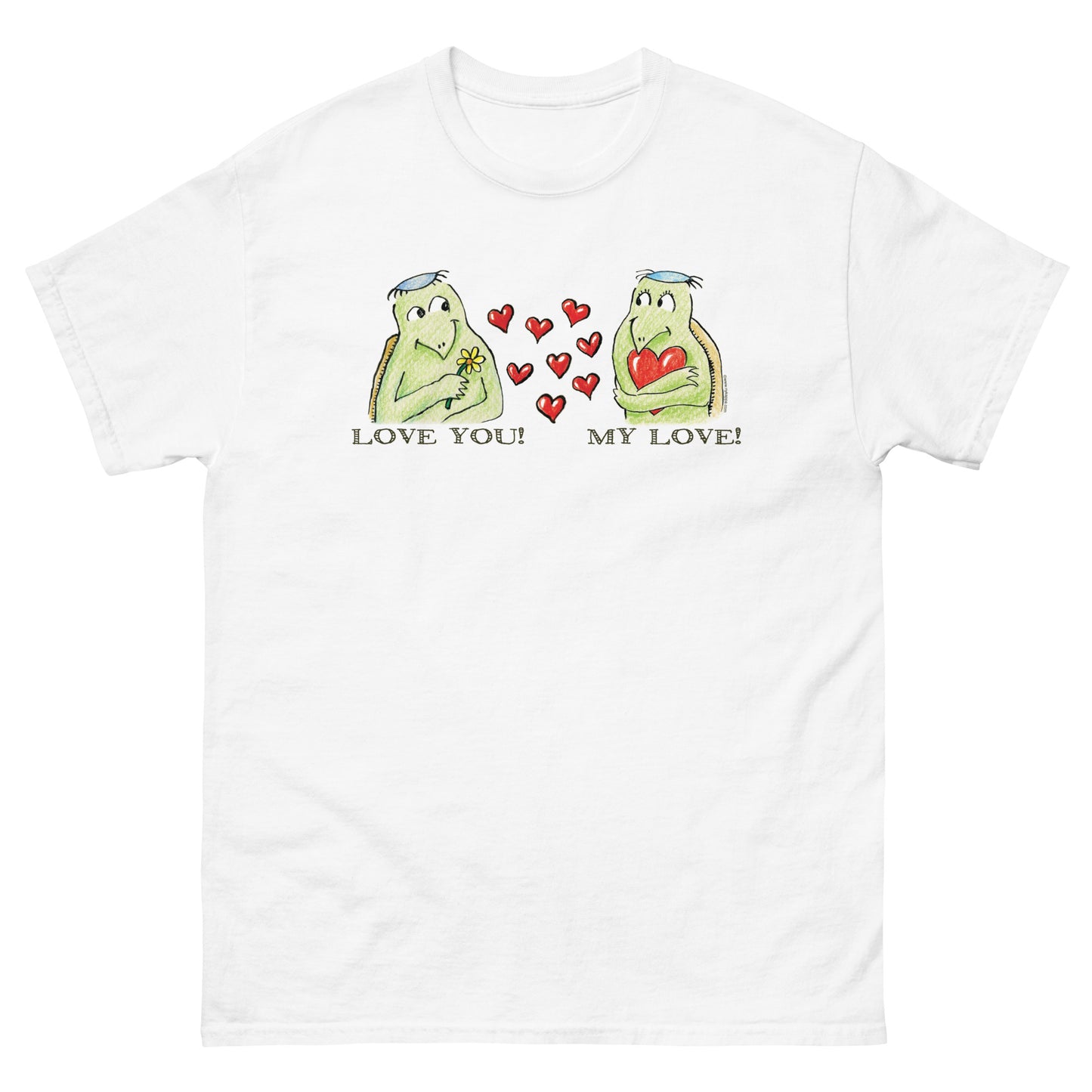 かわいい カッパ "Love You, My Love!" NY Kappa (NYの河童) Tシャツ