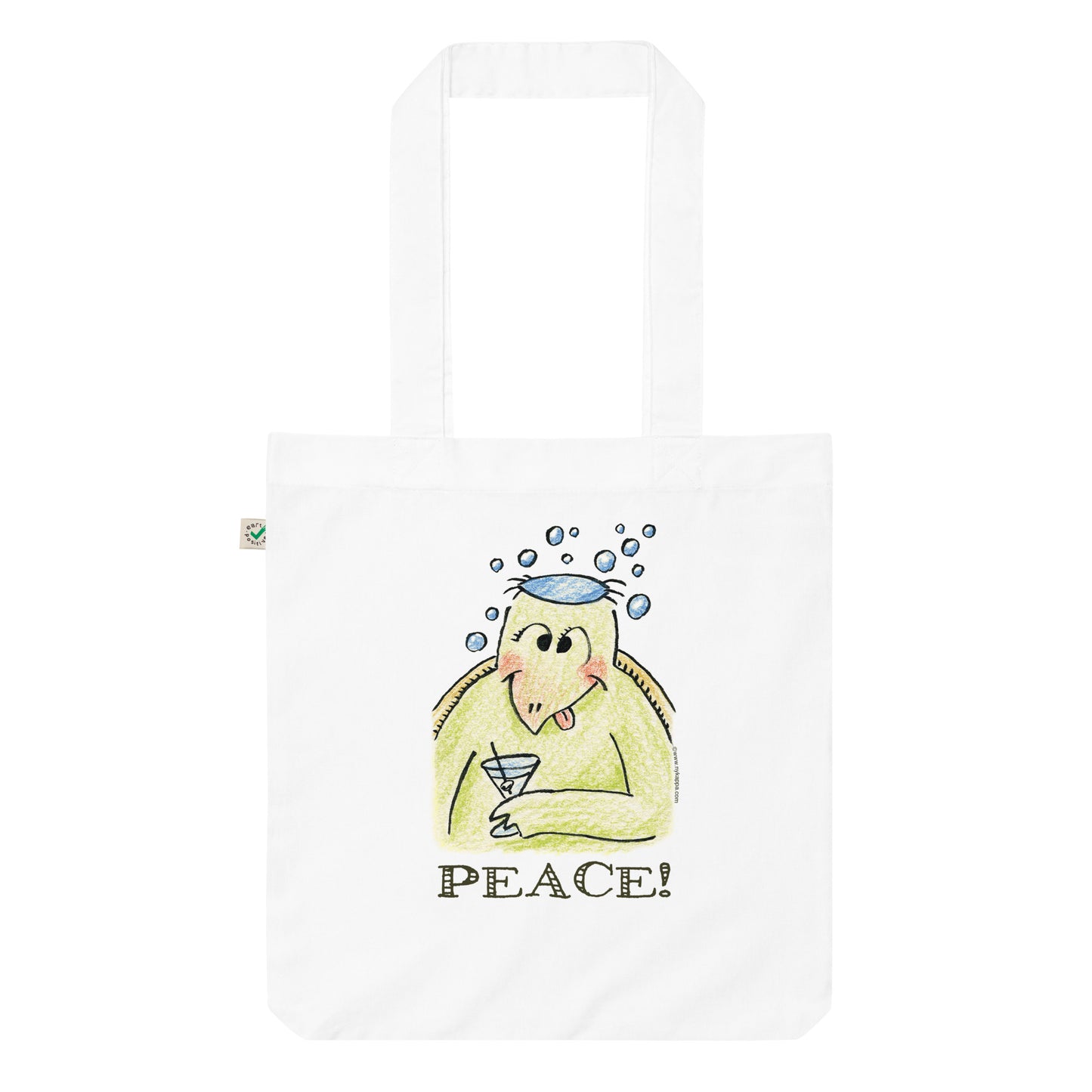 かわいいなカッパ "PEACE!" NYの河童 トートバッグ
