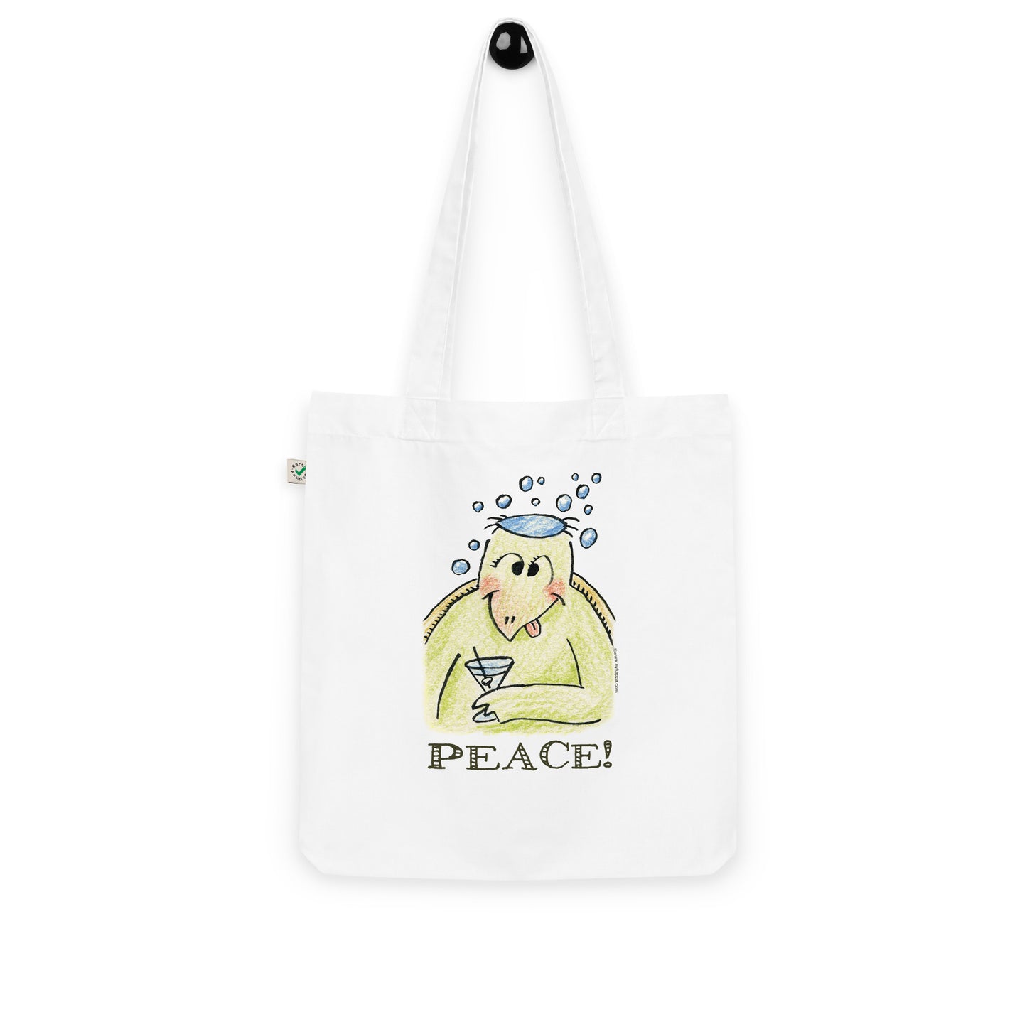 かわいいなカッパ "PEACE!" NYの河童 トートバッグ