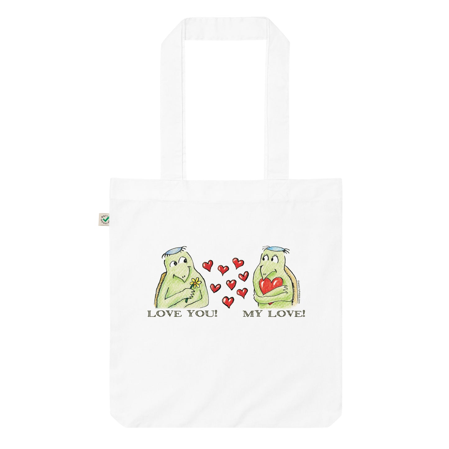 かわいいなカッパ "LOVE YOU, MY LOVE!" NYの河童 トートバッグ