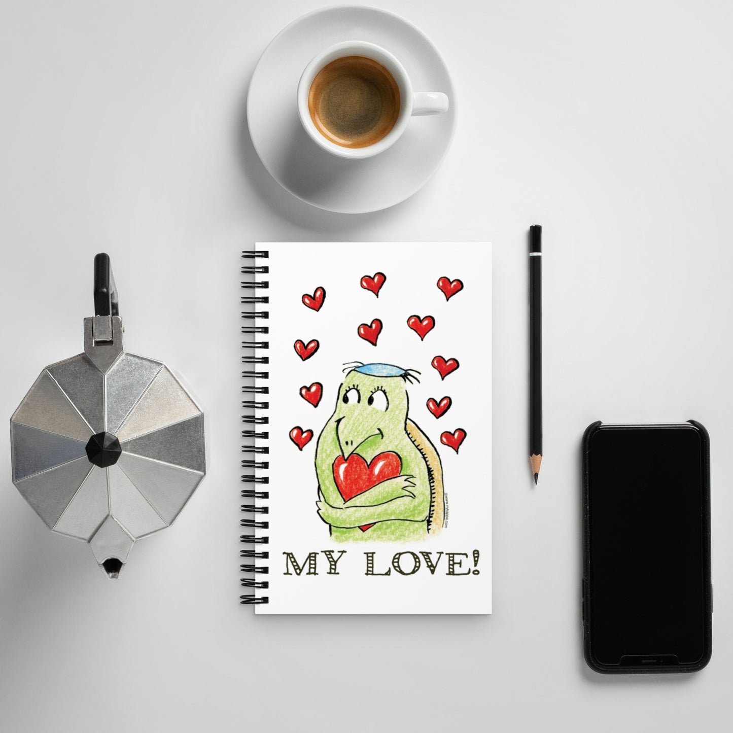 かわいいなカッパ "LOVE YOU, MY LOVE" NYの河童 ノートブック