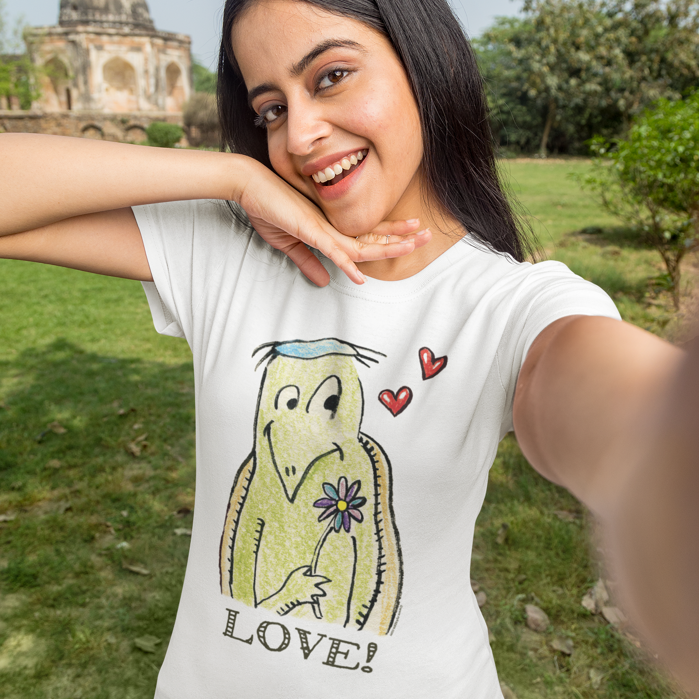 かわいいなカッパ "LOVE!" NYの河童 Tシャツ